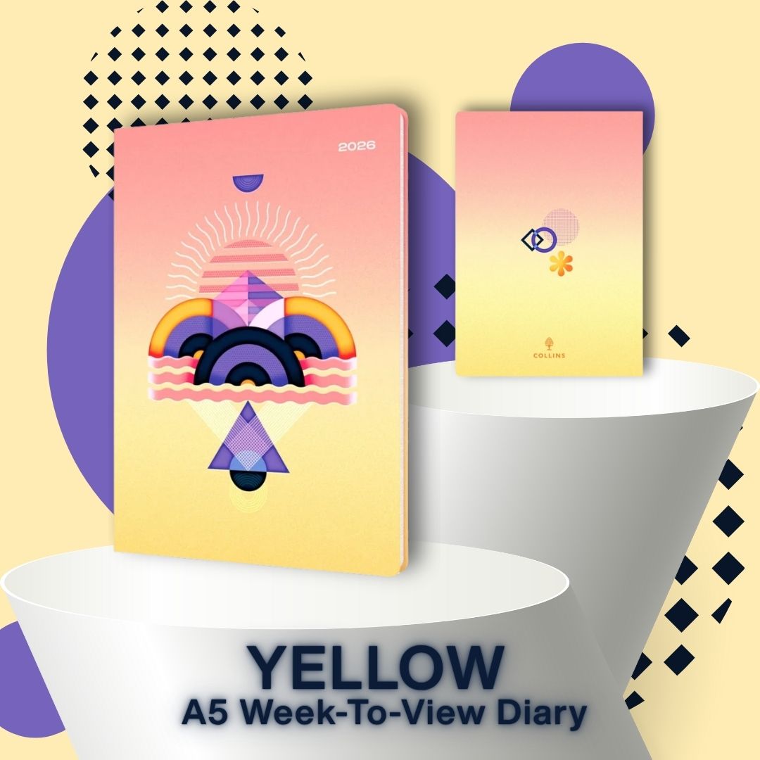 [SG] COLLINS 2026 Irregular Geometrics A5 Week-To-View Planner [Evergreen Stationery]