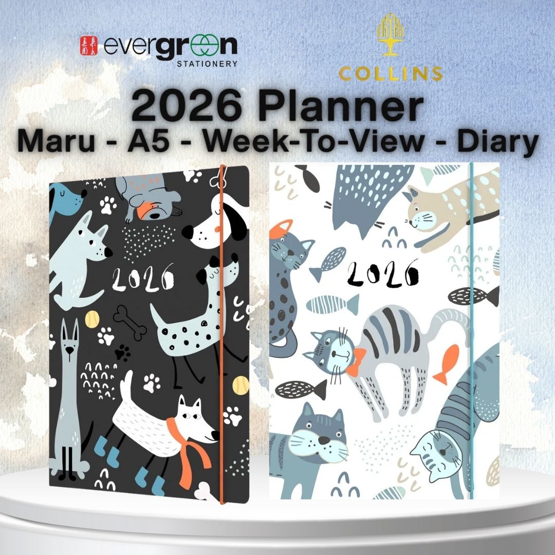 [SG] COLLINS 2026 Maru A5 Week To View Planner [Evergreen Stationery]