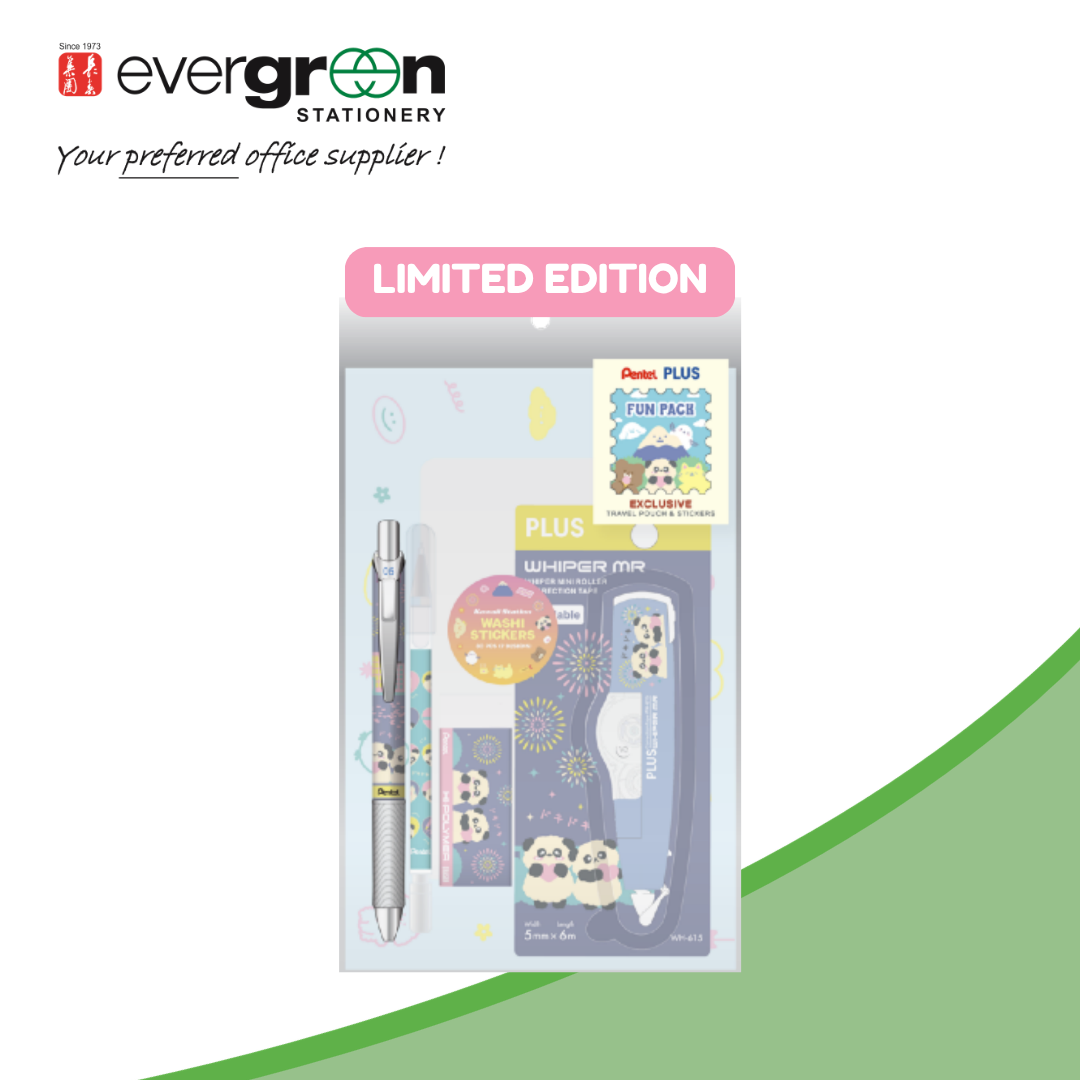 [LIMITED EDITION] Plus MR Correction Tape + Pentel Kawaii9 (FOC Washi Sticker) DOKI-DOKI