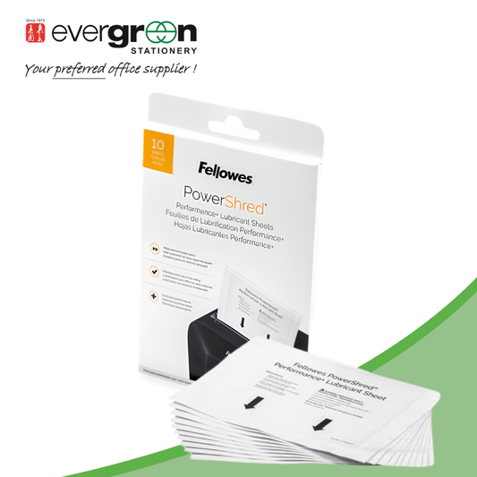 Fellowes PowerShred® Performance+ Lubricant Sheets (10pcs / Pack)
