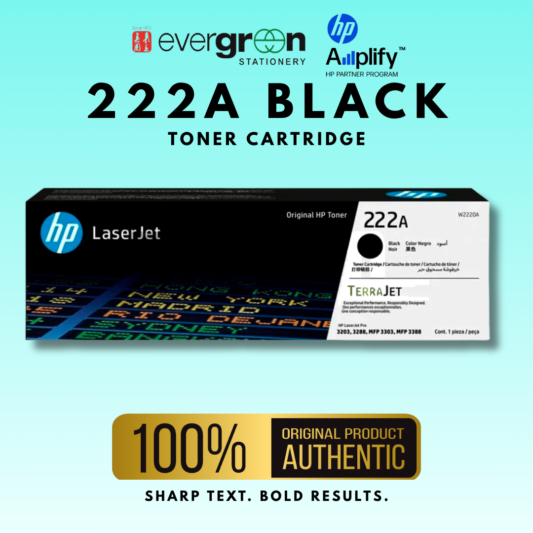 [SG] HP W2220A 222A Black Toner Cartridge (Standard Yield) [Evergreen Stationery]