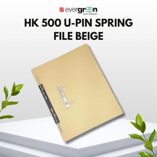 [SG] HK 500 U-Pin Spring File Beige [Evergreen Stationery]