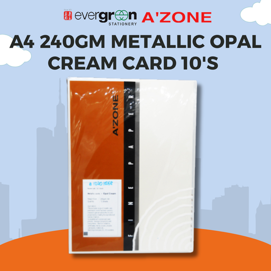 [SG] A4 240gm Metallic Opal Cream Card [Evergreen Stationery]