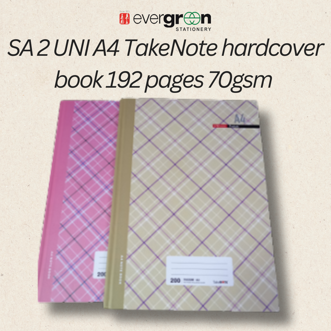 [SG] SA 2 UNI A4 TakeNote hardcover book [Evergreen Stationery]