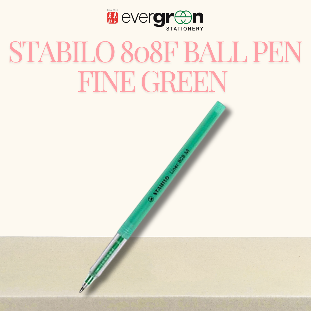 [SG] Stabilo 808F Ball Pen Fine Green [Evergreen Stationery]