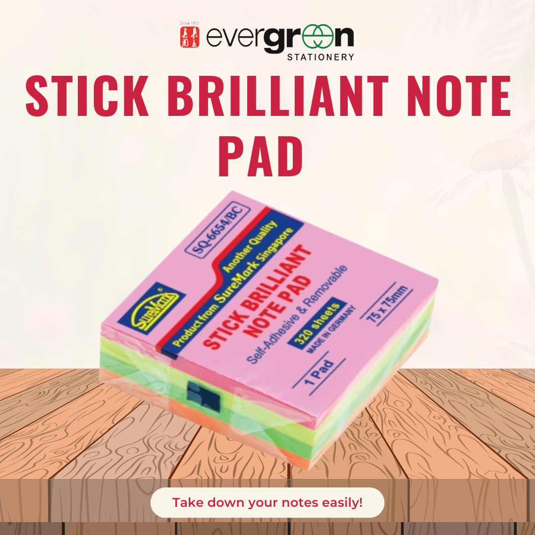 [SG] Stick Brilliant Note Pad [Evergreen Stationery]