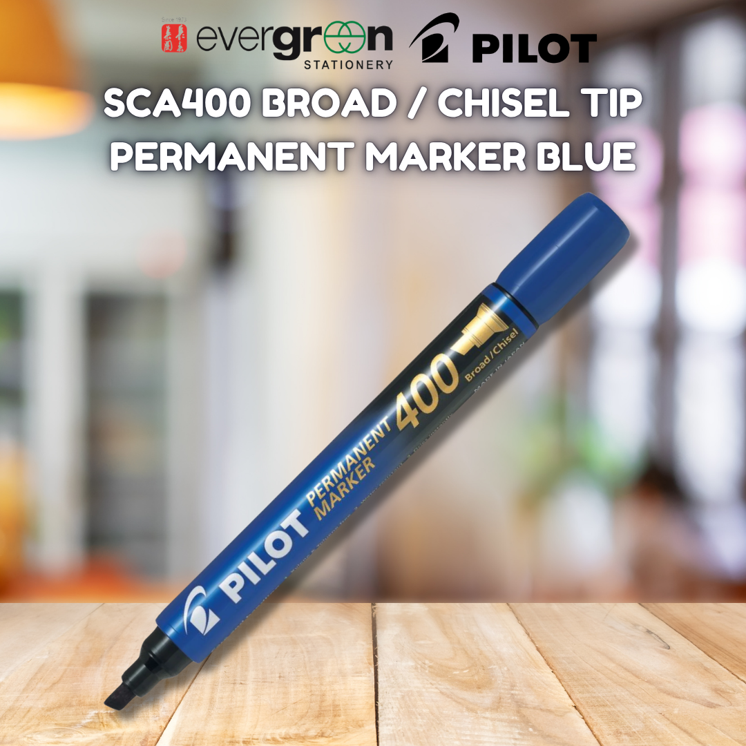 [SG] Pilot SCA400 Broad / Chisel Tip Permanent Marker Blue [Evergreen Stationery]