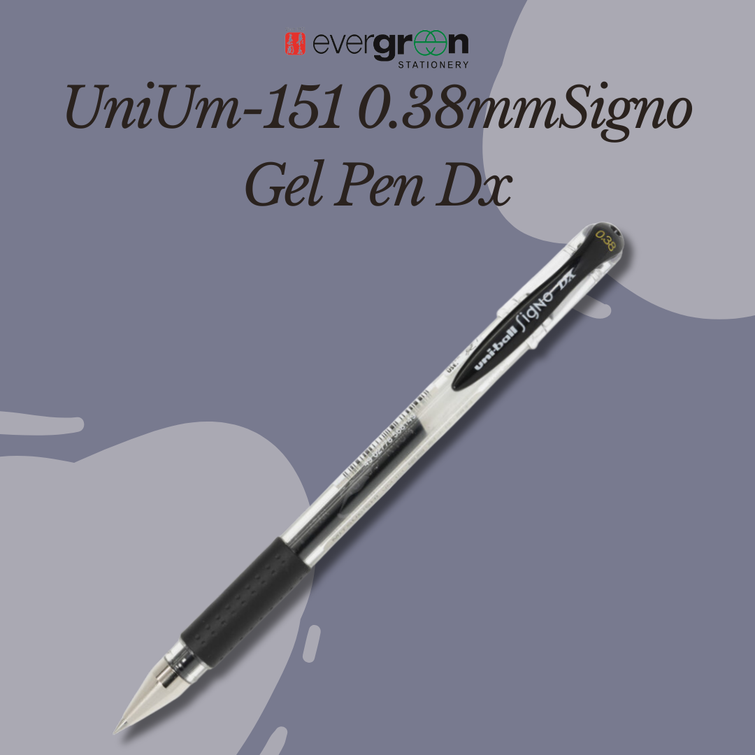 [SG] UniUm-151 0.38mmSigno Gel Pen Dx Black [Evergreen Stationery]