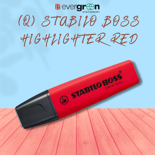 [SG] Stabilo Boss Highlighter Red [Evergreen Stationery]
