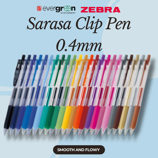 [SG] Zebra Sarasa Clip Rollerball Pen 0.4 mm [Evergreen Stationery]