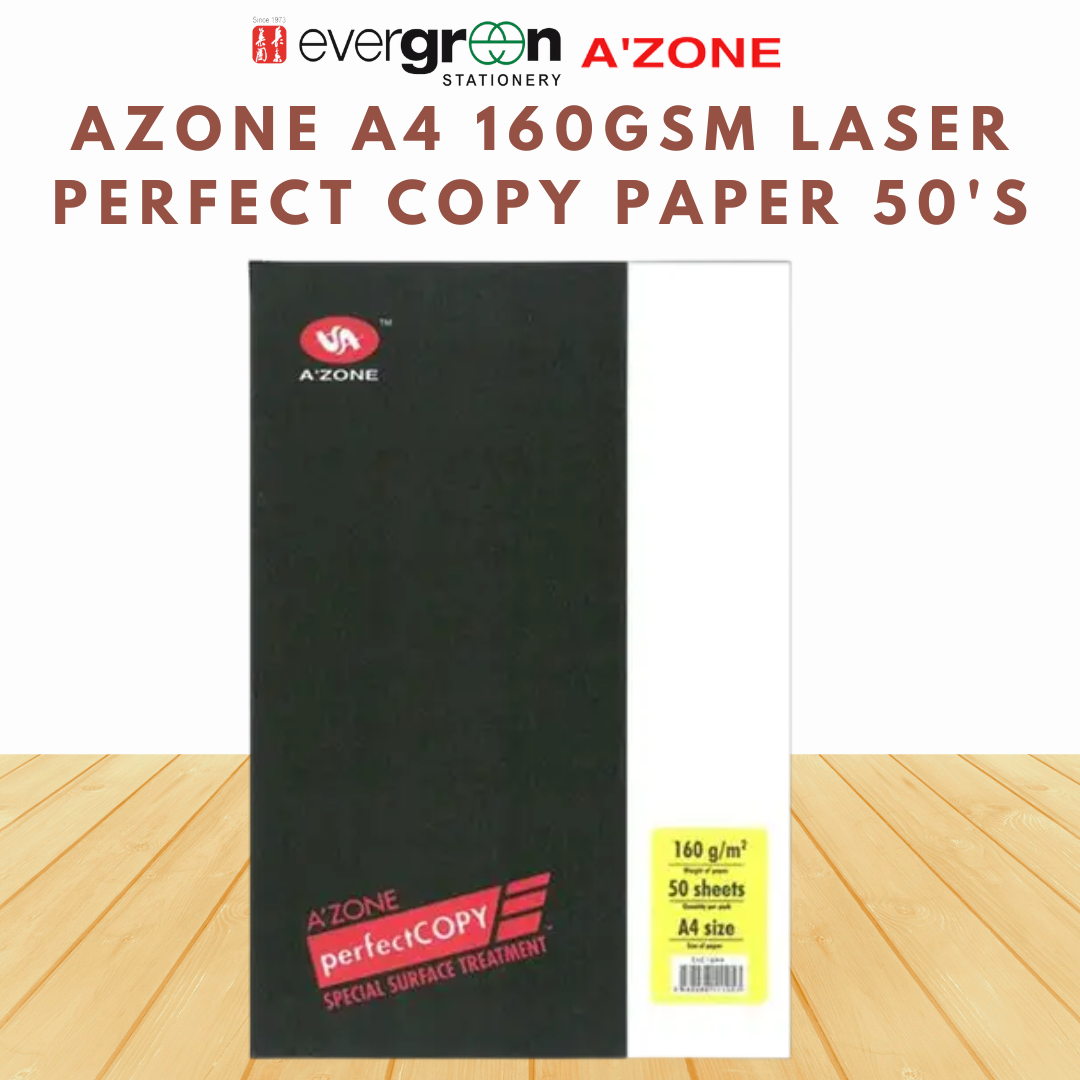 [SG] Azone A4 160gsm Laser Perfect Copy Paper 50's [Evergreen Stationery]