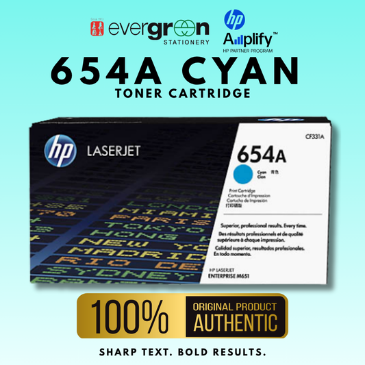 [SG] HP 654A Cyan Toner Cartridge [Evergreen Stationery]