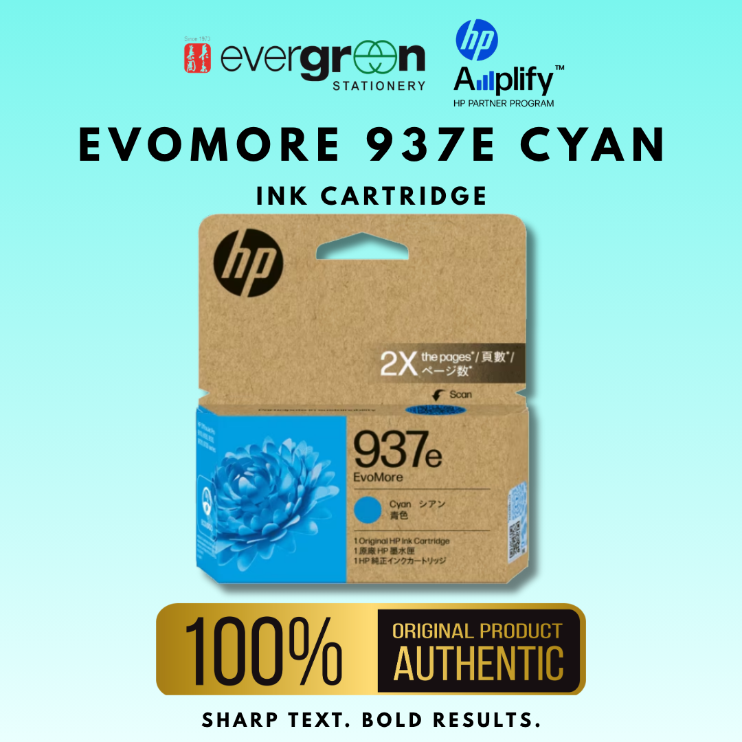 [SG] HP EvoMore 937e Cyan Inkjet Ink Cartridge [Evergreen Stationery]