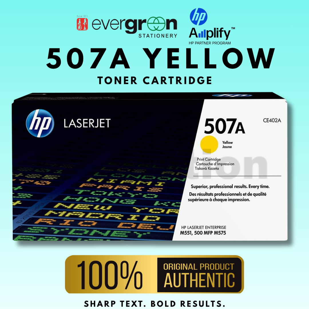 [SG] HP 507A Yellow Toner Cartridge [Evergreen Stationery]