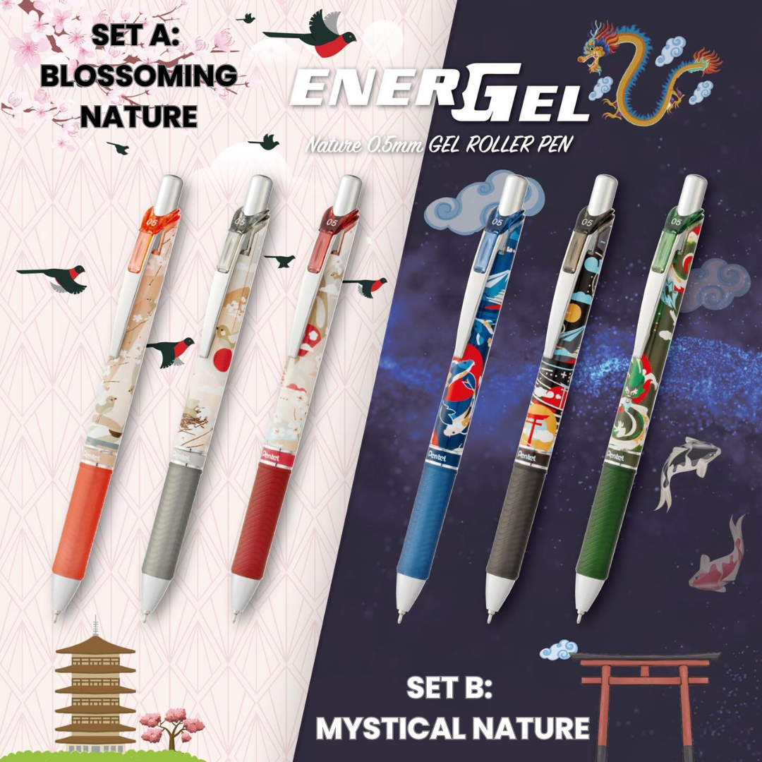 NATURE ENERGEL PEN 0.5MM BLUE INK