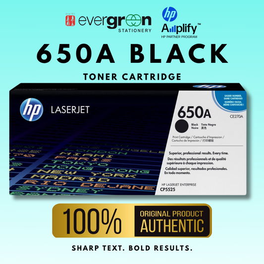 [SG] HP 650A Black Toner Cartridge [Evergreen Stationery]