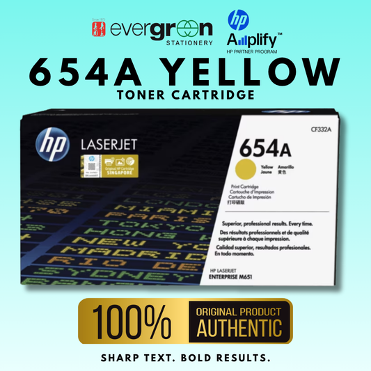 [SG] HP 654A Yellow Toner Cartridge [Evergreen Stationery]