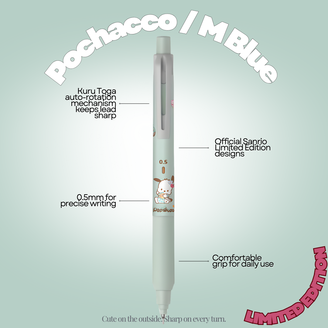 [SG] Uni LIMITED EDITION KuruToga x Sanrio 0.5mm Mechanical Pencil [Evergreen Stationery]