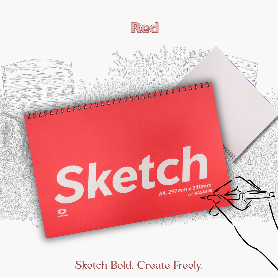 [SG] Azone A4 Spiral Sketch Book [Evergreen Stationery]