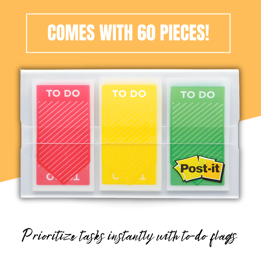 [SG] 3M Post-it 682 To-Do Flags 0.94 x 1.7in Assorted Colours [Evergreen Stationery]