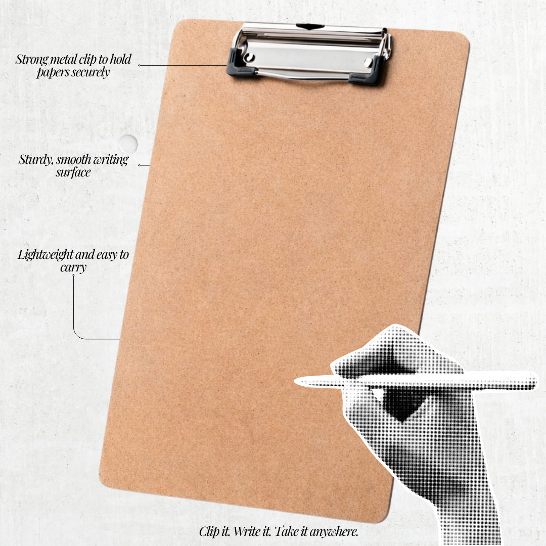 [SG] APLI Wooden Clipboard A5 – Sturdy Writing Board [Evergreen Stationery]