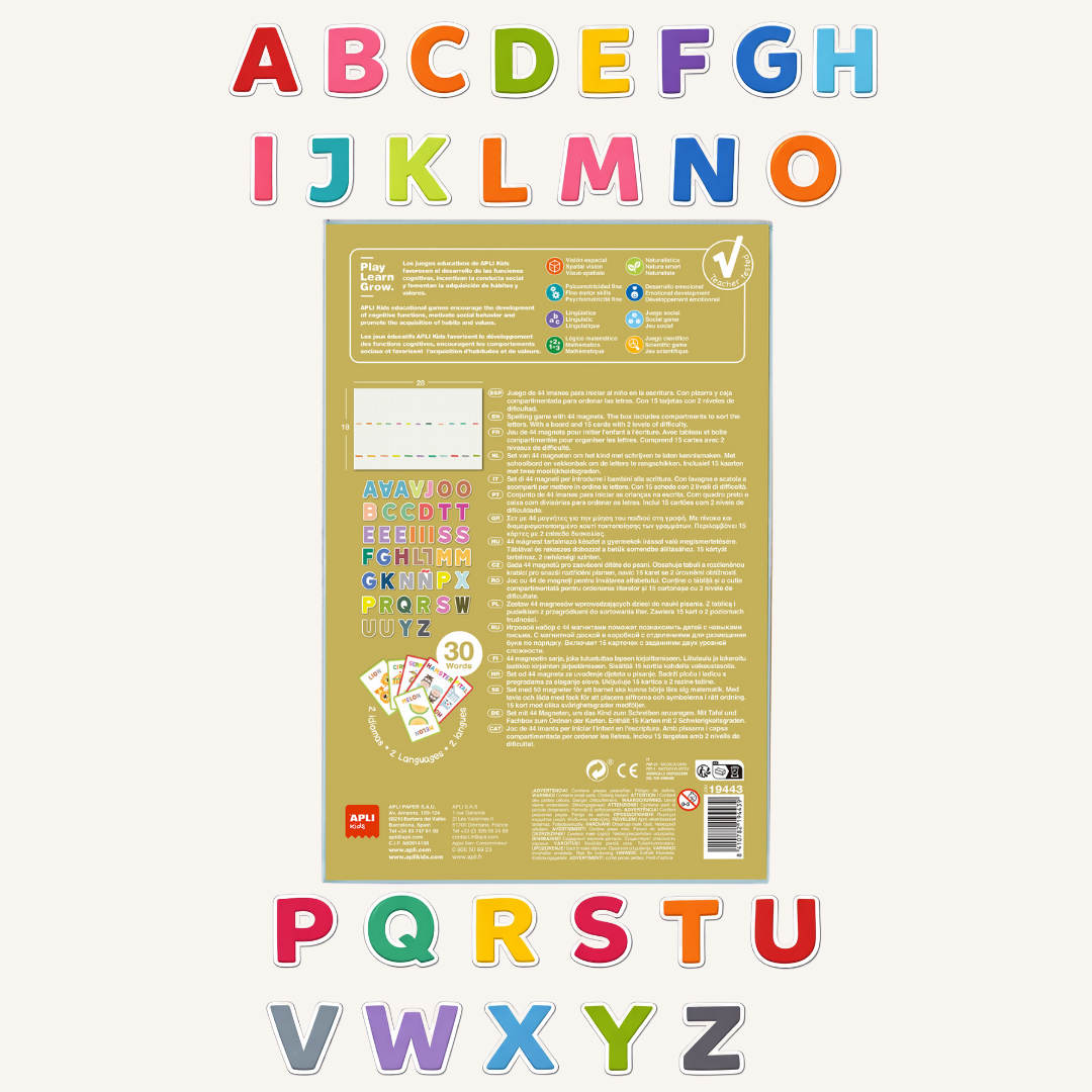 [SG] APLI Alphabet Magnets – English Learning Letters [Evergreen Stationery]