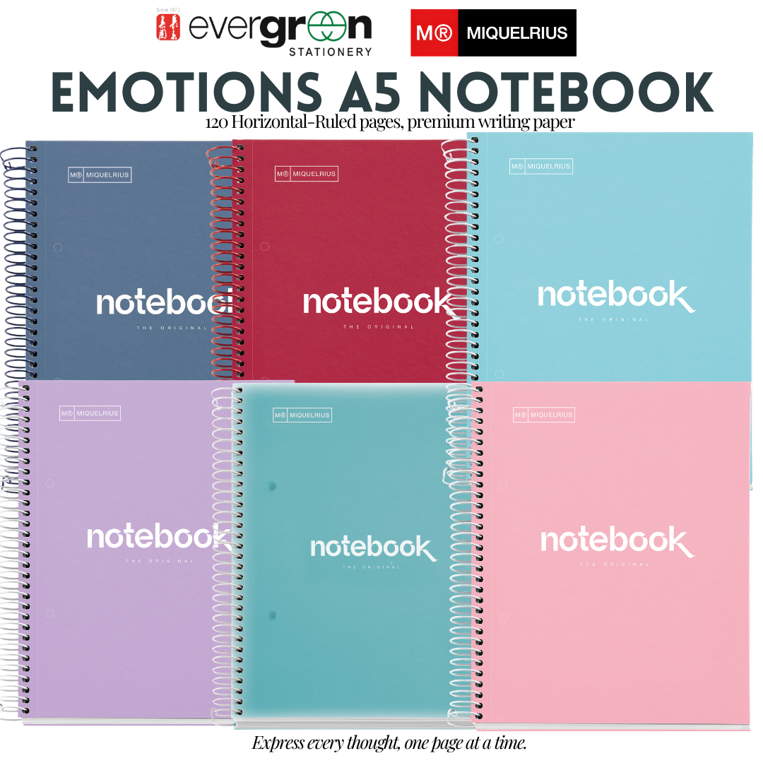 [SG] APLI Emotions A5 Notebook 120 Pages Horizontal – Premium Writing Paper | Multiple Colours [Evergreen Stationery]