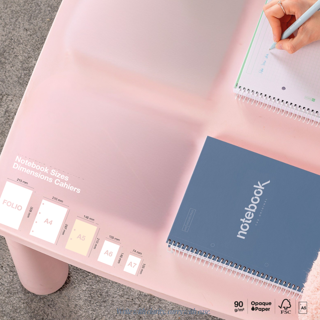 [SG] APLI Emotions A5 Notebook 80 Pages Horizontal – Navy Blue [Evergreen Stationery]