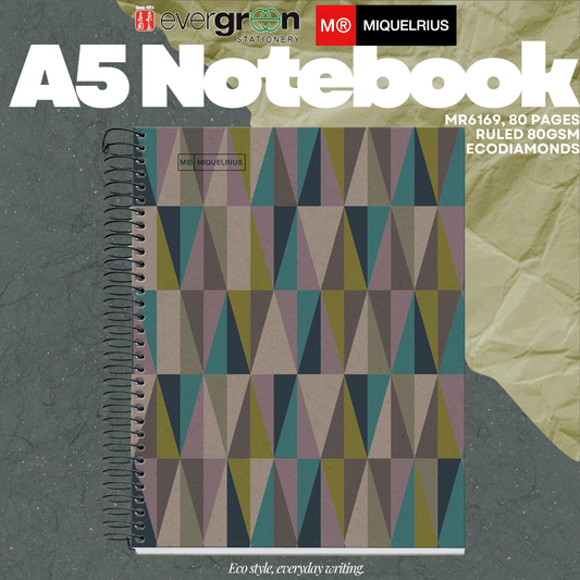 [SG] APLI A5 Notebook 80 Pages Ruled 80gsm EcoDiamonds [Evergreen Stationery]