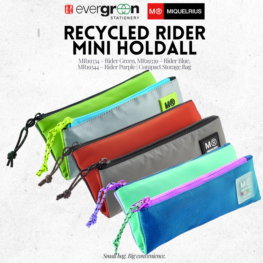 [SG] APLI Recycled Rider Mini Holdall – Compact Storage Bag | Multi Colours [Evergreen Stationery]