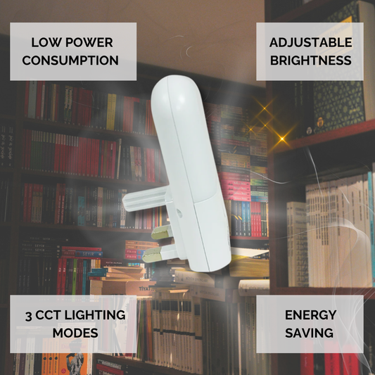 SOUNDTEOH NL-204 LED Night Light (2pcs) | Adjustable Brightness | 3 CCT Modes | Energy Saving | Flame Retardant ABS