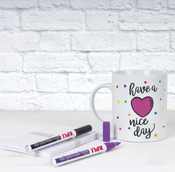 [SG] Apli Fine Tipped Permanent Paint Marker Pen 7pcs [Evergreen Stationery]