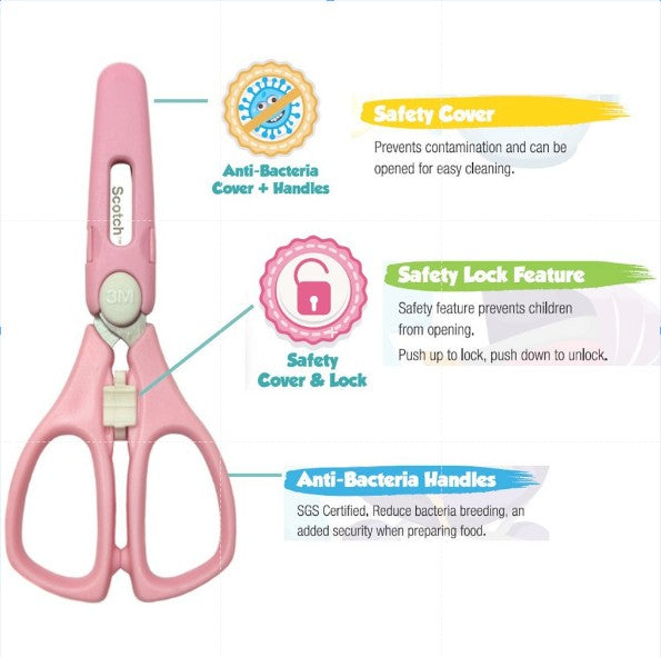 Scotch™ Portable Food Scissors - Baby/Toddler/Cutting/Weaning(PS-AB/PS-ABP)