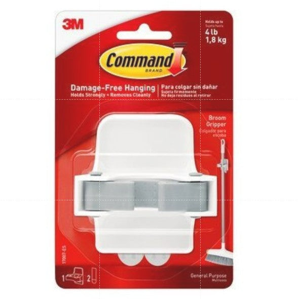 Command™ Broom Gripper 17007, 1 Gripper 2 Strips/Pack