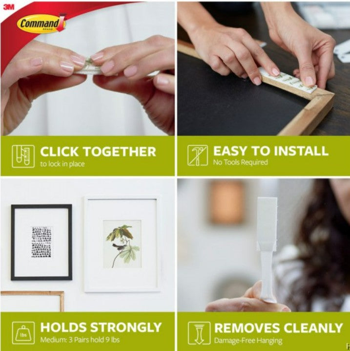 [SG] Command™ Medium Picture Hanging Strips 17204-9, 9 Pairs/Pack [Evergreen Stationary]