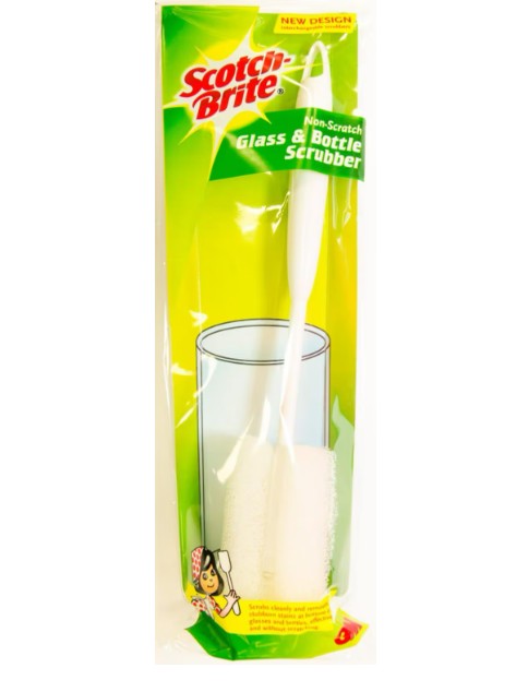 Scotch-Brite Glass and Bottle Scrubber, White