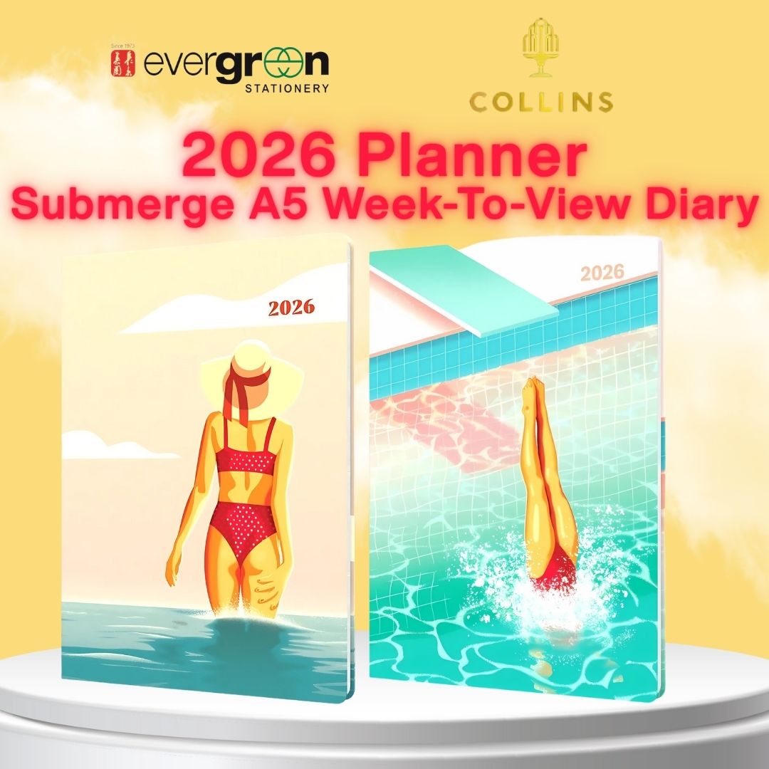 [SG] COLLINS 2026 Submerge A5 Week-To-View Planner [Evergreen Stationery]