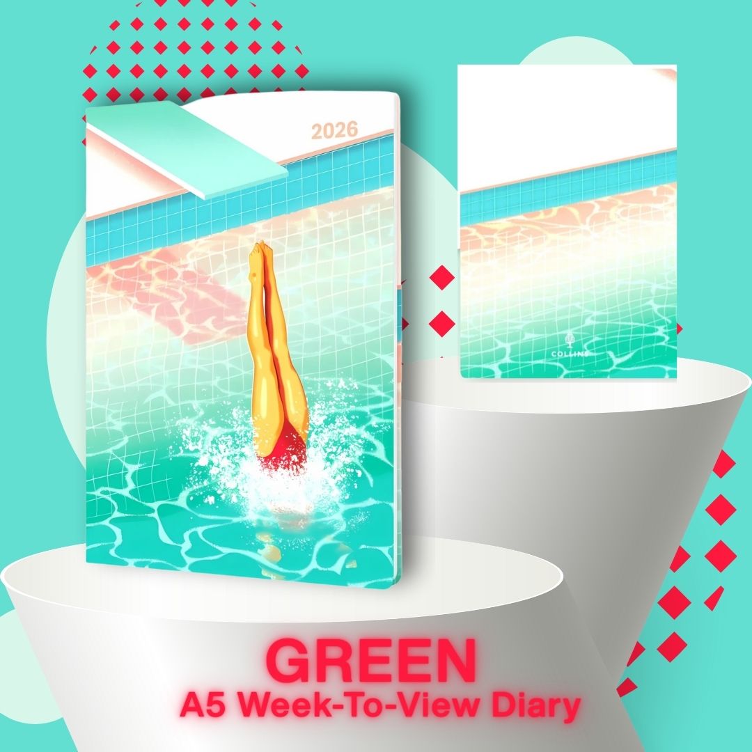 [SG] COLLINS 2026 Submerge A5 Week-To-View Planner [Evergreen Stationery]
