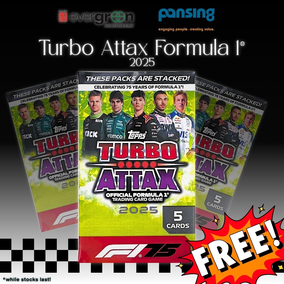 [SG] FREE Topps 5 Pcs Card Pack Limited Edition Turbo Attax F1® 2025 [Evergreen Stationery]