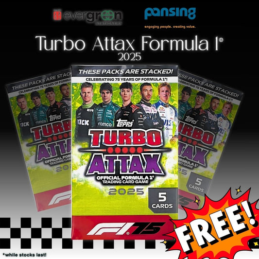 [SG] FREE Topps 5 Pcs Card Pack Limited Edition Turbo Attax F1® 2025 [Evergreen Stationery]