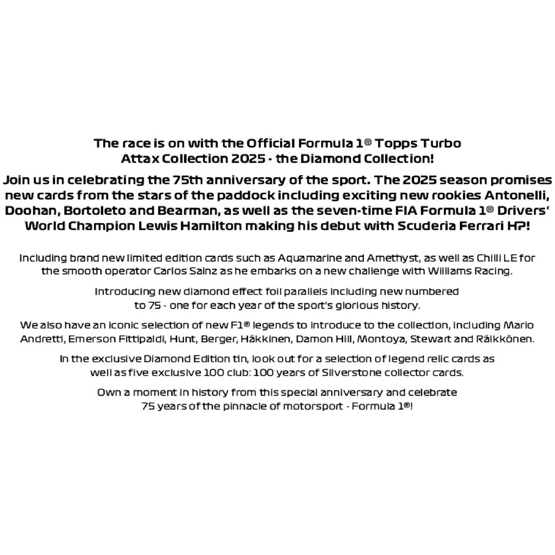 [SG] FREE Topps 5 Pcs Card Pack Limited Edition Turbo Attax F1® 2025 [Evergreen Stationery]