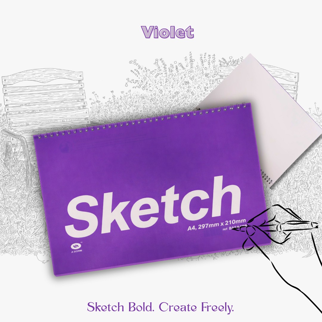 [SG] Azone A4 Spiral Sketch Book [Evergreen Stationery]