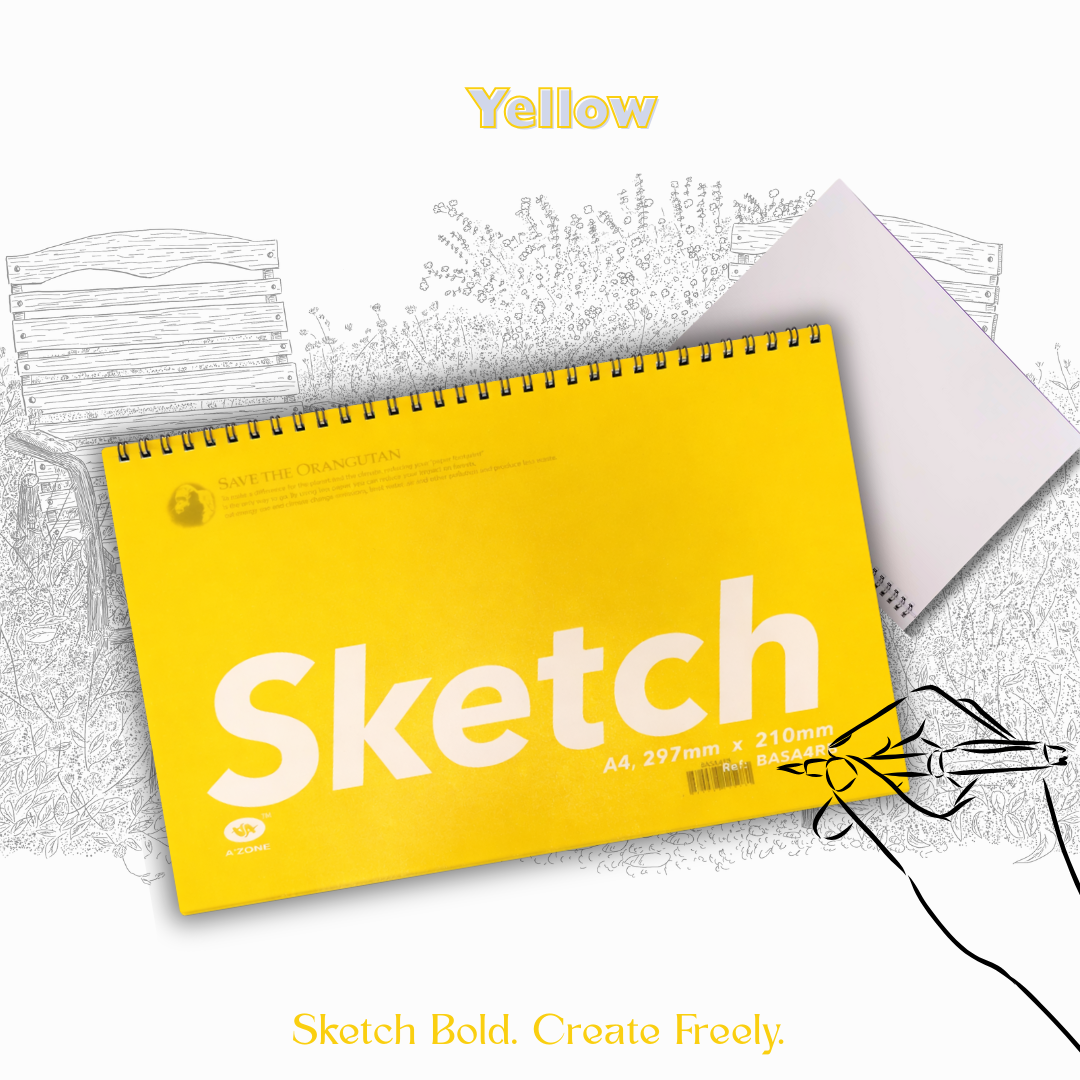 [SG] Azone A4 Spiral Sketch Book [Evergreen Stationery]