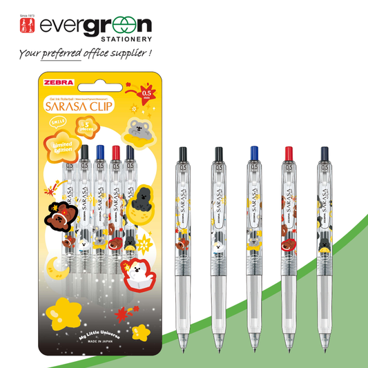 Zebra Sarasa Clip Smile Studio 0.5mm Pen | Individual & 5 Color Set