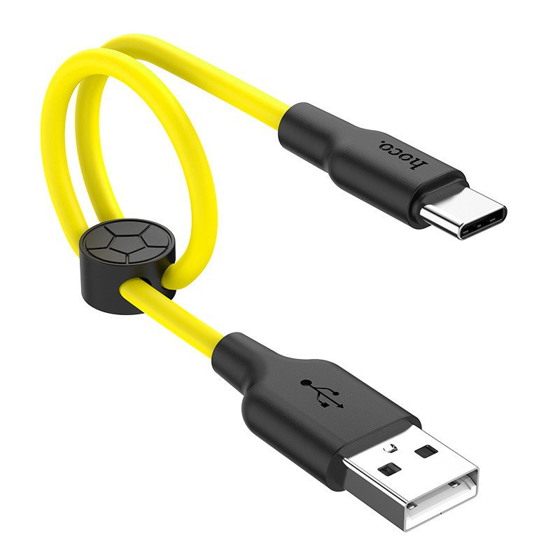 Hoco X21 Plus Silicone Charging Cable for Type-C 0.25m 2.4A