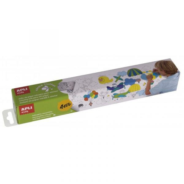 [SG] APLI Adhesive Coloring Rolls | (4m x 0.3m) [Evergreen Stationery]