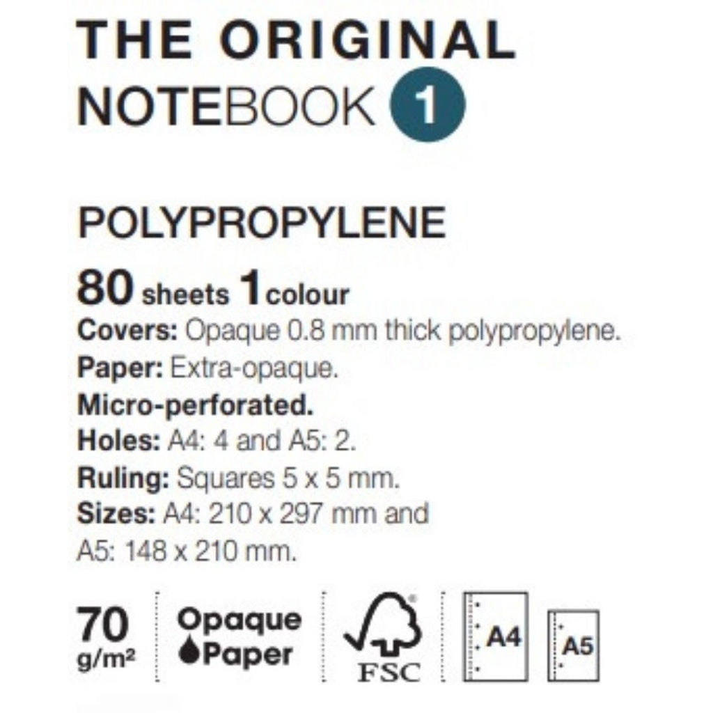 [SG] ECO MIQUELRIUS 2471 Notebook A4 (SQUARED, 80 sheets) [Evergreen Stationery]