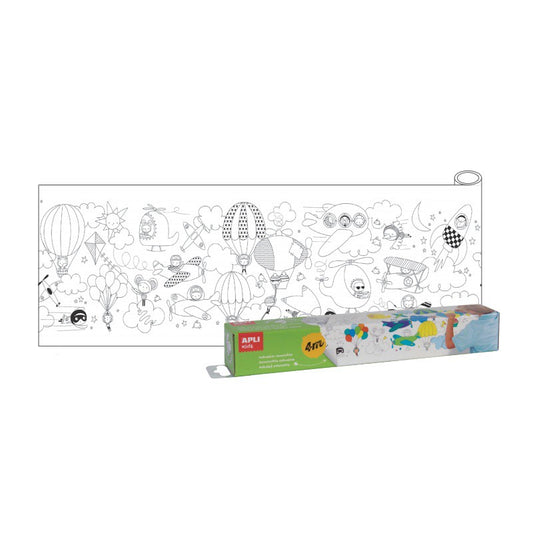 [SG] APLI Adhesive Coloring Rolls | (4m x 0.3m) [Evergreen Stationery]