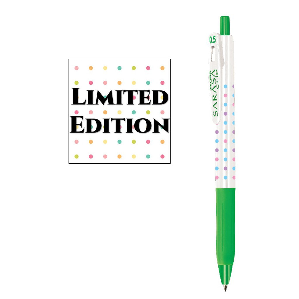 [SG] [Limited Edition] | Zebra Sarasa Clip Colourful Dots Gel Pen [Evergreen Stationery]