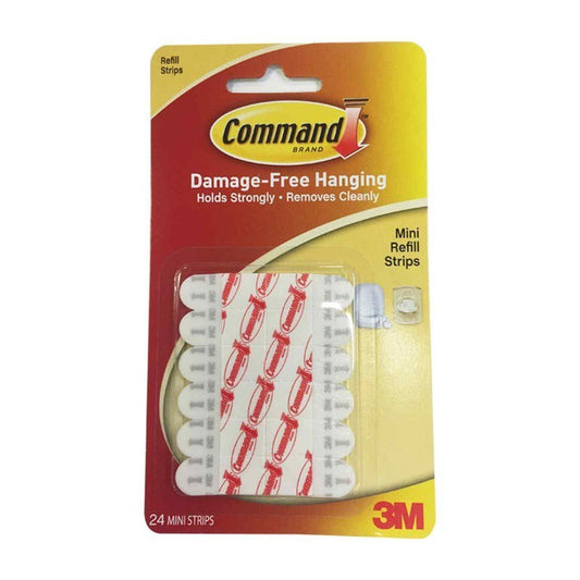 3M COMMAND 17020-24PK MINI REFILL STRlPS